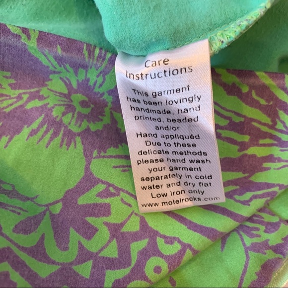 Botanic Bodycon Mini Skirt Size S Hand Print - Picture 6 of 6